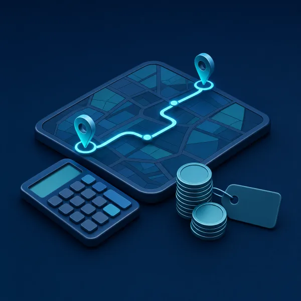 Route and cost simulator